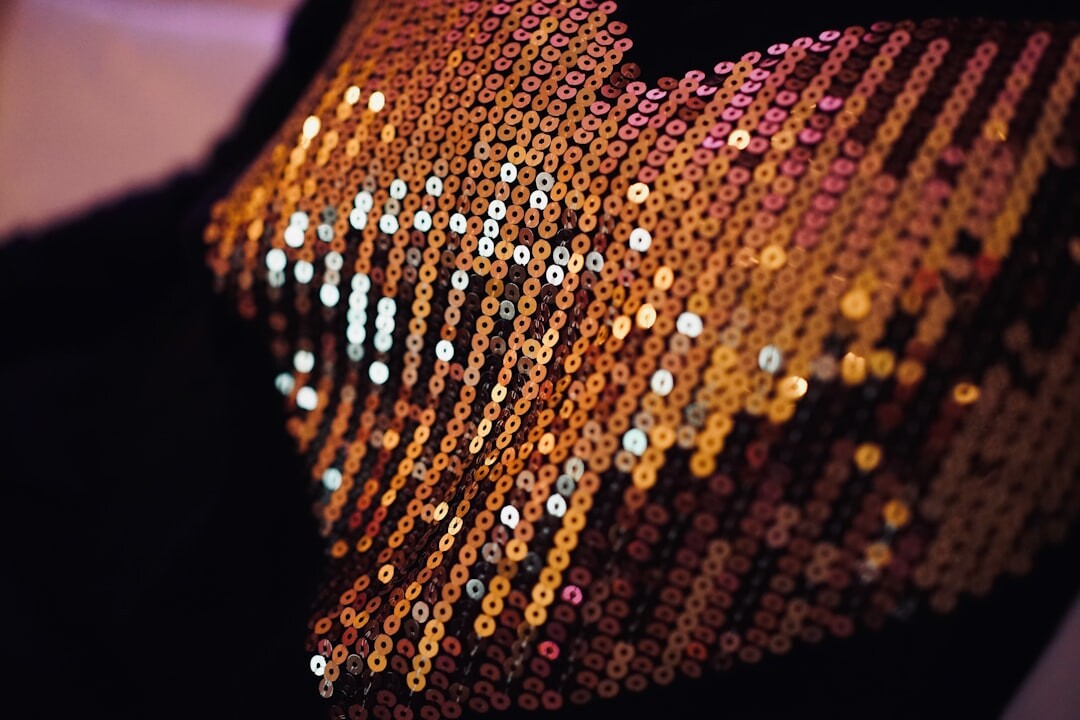 close up of designer dress